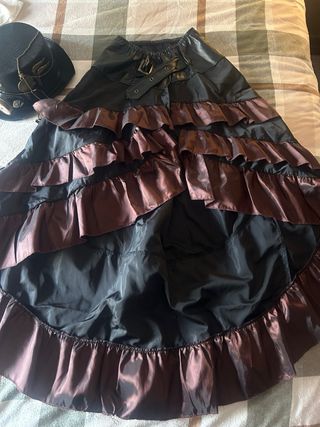 Conjunto Steampunk Mujer Marrón y Negro