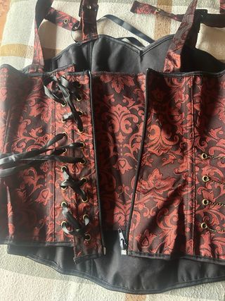 Conjunto Steampunk Mujer Marrón y Negro