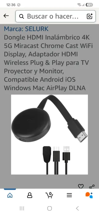 Dongle HDMI Inalámbrico 4K SELURK