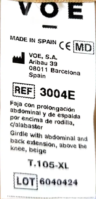 Faja VOE posoperatoria .