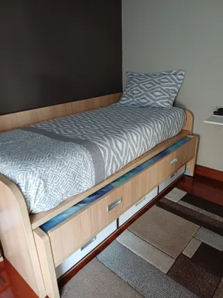 Cama nido con cajones y cama extra