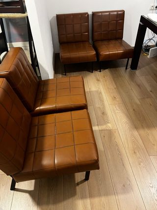 Lote 6 Poltrone in Similpelle + 2 Tavolini in Omaggio