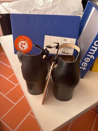 Scarpe Nere Donna Tacco Comfeet