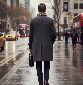 Gabardina Burberry Gris y Beige