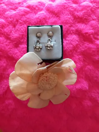 Pendientes Flor con Cristales