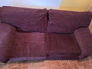 Sofá de tela morado 180x90x75