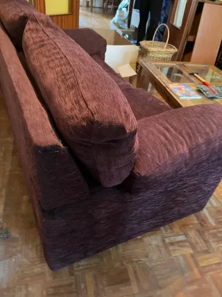 Sofá de tela morado 180x90x75