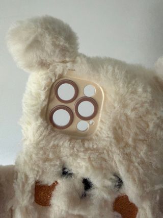 Custodia in peluche per iPhone 12 Pro con orso