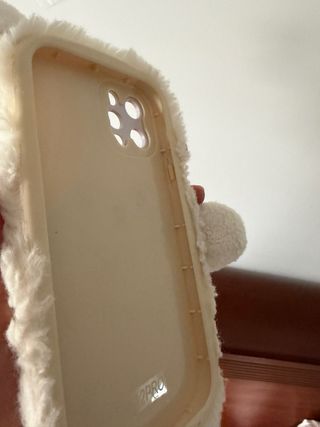 Custodia in peluche per iPhone 12 Pro con orso