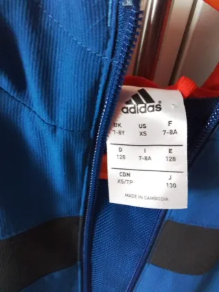 Chaqueta fina Adidas niño azul