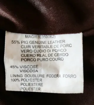 Falda de crochet marrón con apliques