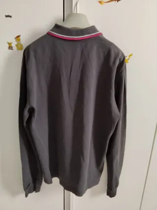 Polo uomo Gaudí grigio manica lunga