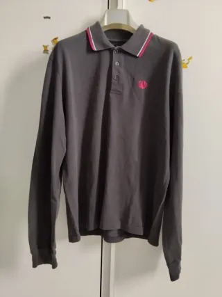 Polo uomo Gaudí grigio manica lunga