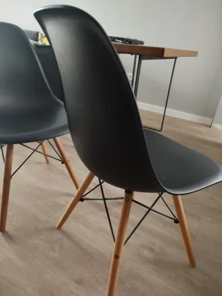 Juego de 2 Sillas Negras