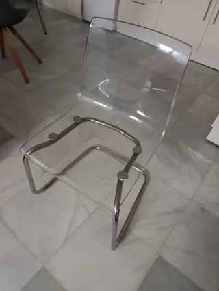 2 Sillas Ikea Tobias Transparentes