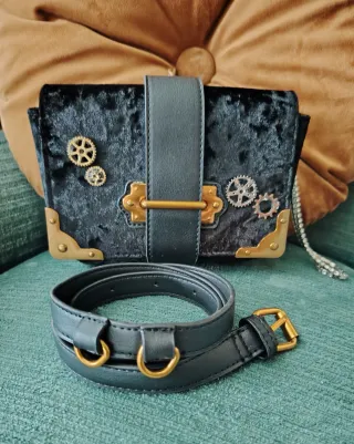 Bolso terciopelo negro Tintoretto