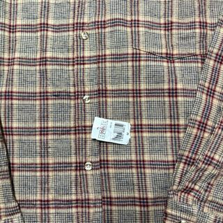 Camisa Flanela Retro Blue M Bege Castanha