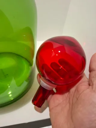 Polspotten Vaso Verde con Tapa Roja