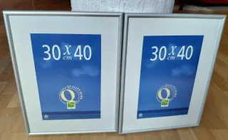 3 Marcos Plateados 30x40 cm