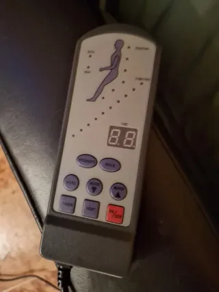 2 Sillones Relax Cuero Negro y Tela