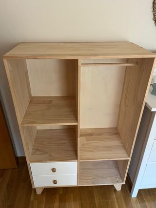 Armario Infantil Madera y Blanco Sklum
