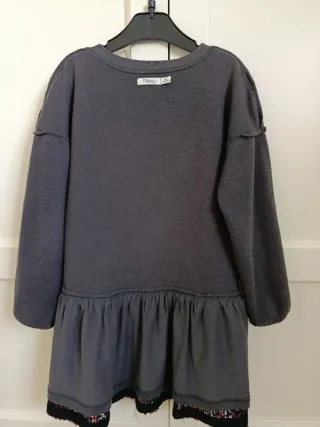 Vestido Sfera niña 6-7 años gris lentejuelas