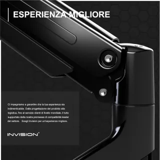 BRACCIO ERGONOMICO A GAS MONITOR TV 40 VESA 360