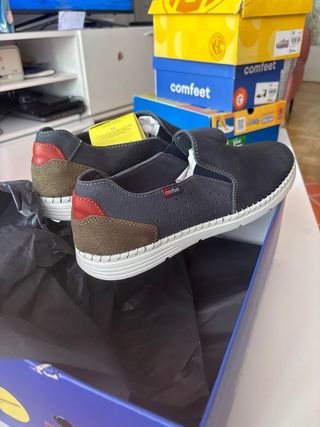 Zapatos Comfeet Hombre Talla 42 Gris/Marrón
