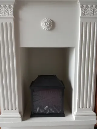 Lámpara chimenea decorativa a pilas