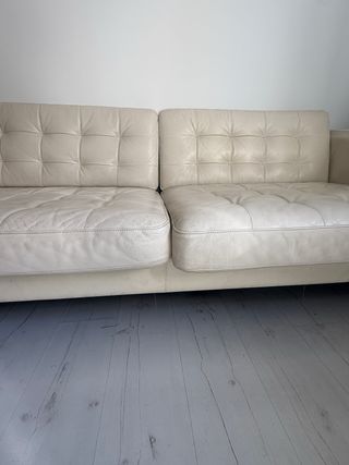 Sofá IKEA 3 plazas piel beige