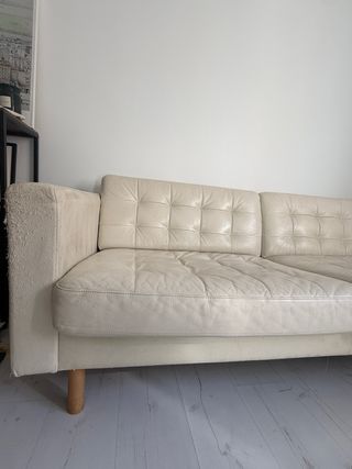 Sofá IKEA 3 plazas piel beige