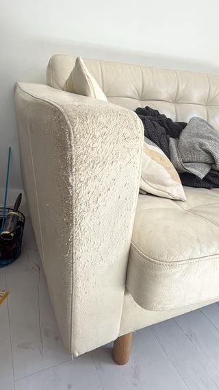 Sofá IKEA 3 plazas piel beige