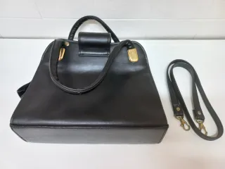 Bolso negro vintage negro piel