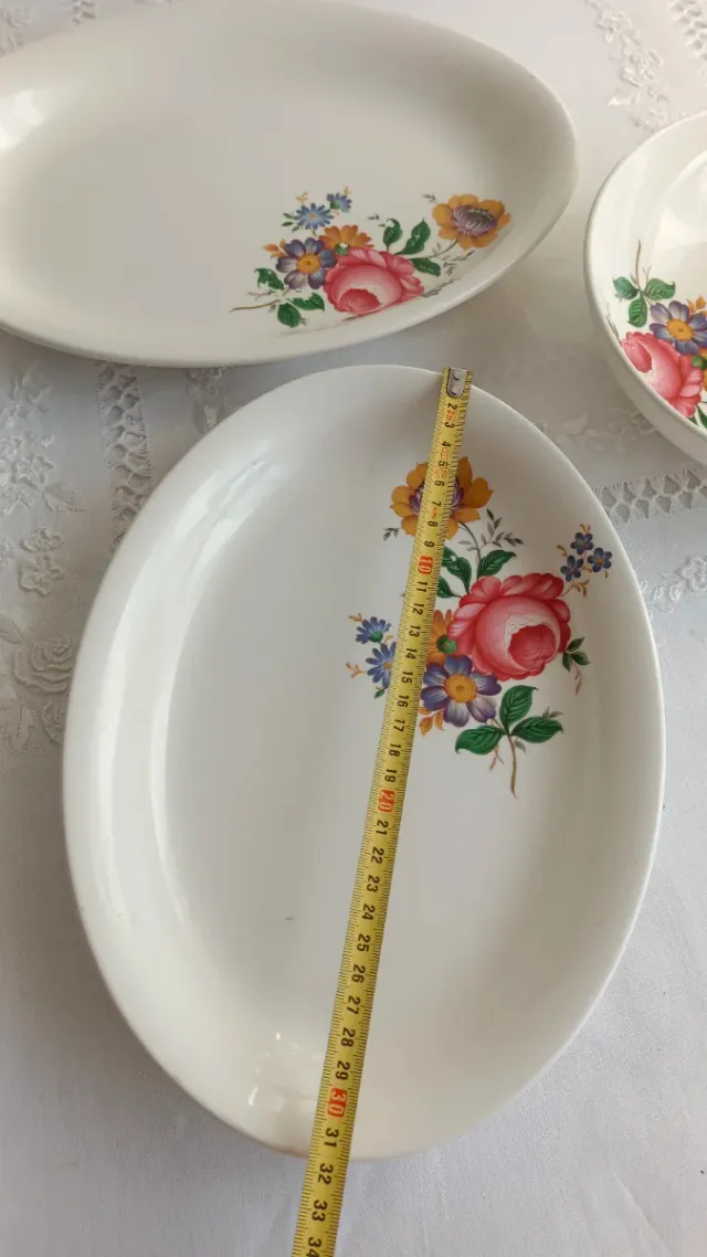 3 Bandejas vintage San Claudio florales