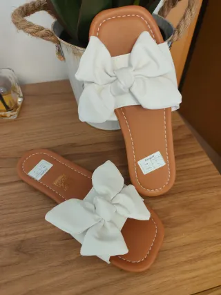 Sandalias lazo blancas talla 34