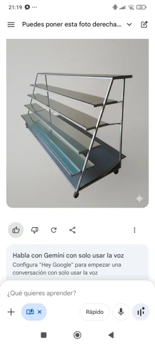 Vitrina expositora metálica