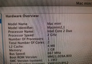 Mac Mini Core2 Duo funzionante