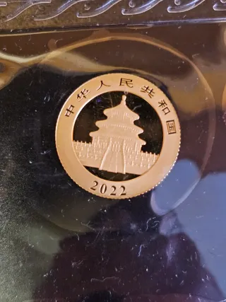 Moneda Panda Oro 3g Au 999 50 Yuanes