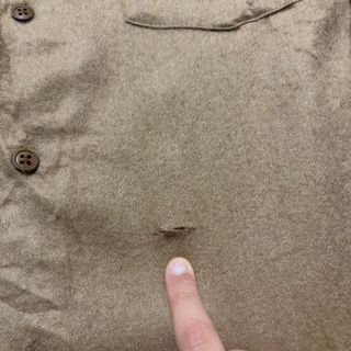 Camisa Vintage Banana Republic L 100%m Camel Hair