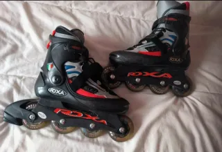 Juego Patines Línea y Protección y bolsa transport