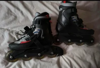 Juego Patines Línea y Protección y bolsa transport