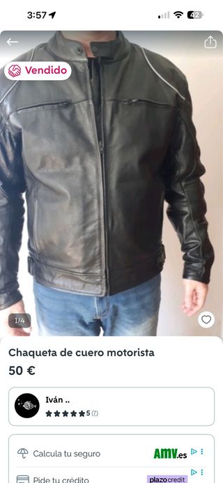 Chaqueta de cuero motorista
