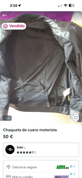 Chaqueta de cuero motorista