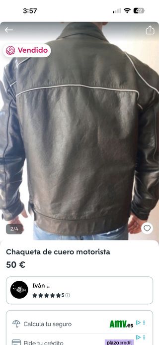 Chaqueta de cuero motorista