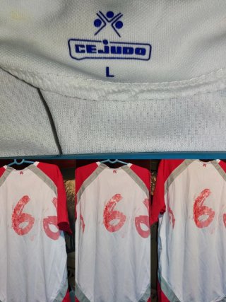 Camiseta CEJUDO XL Fútbol Roja y Blanca