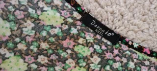 Abito floreale nero e verde taglia XL