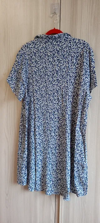 Abito camicia floreale blu/bianco taglia XL