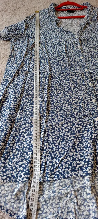 Abito camicia floreale blu/bianco taglia XL