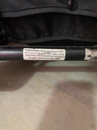 Carro gemelar Inglesina gris y negro