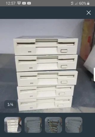 Lote 5 disqueteras NEC blancas